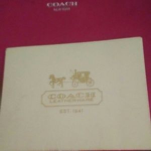 Coach leather wristlet purse with certificate
